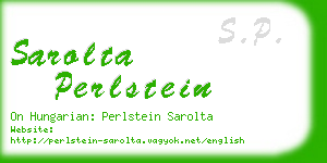 sarolta perlstein business card